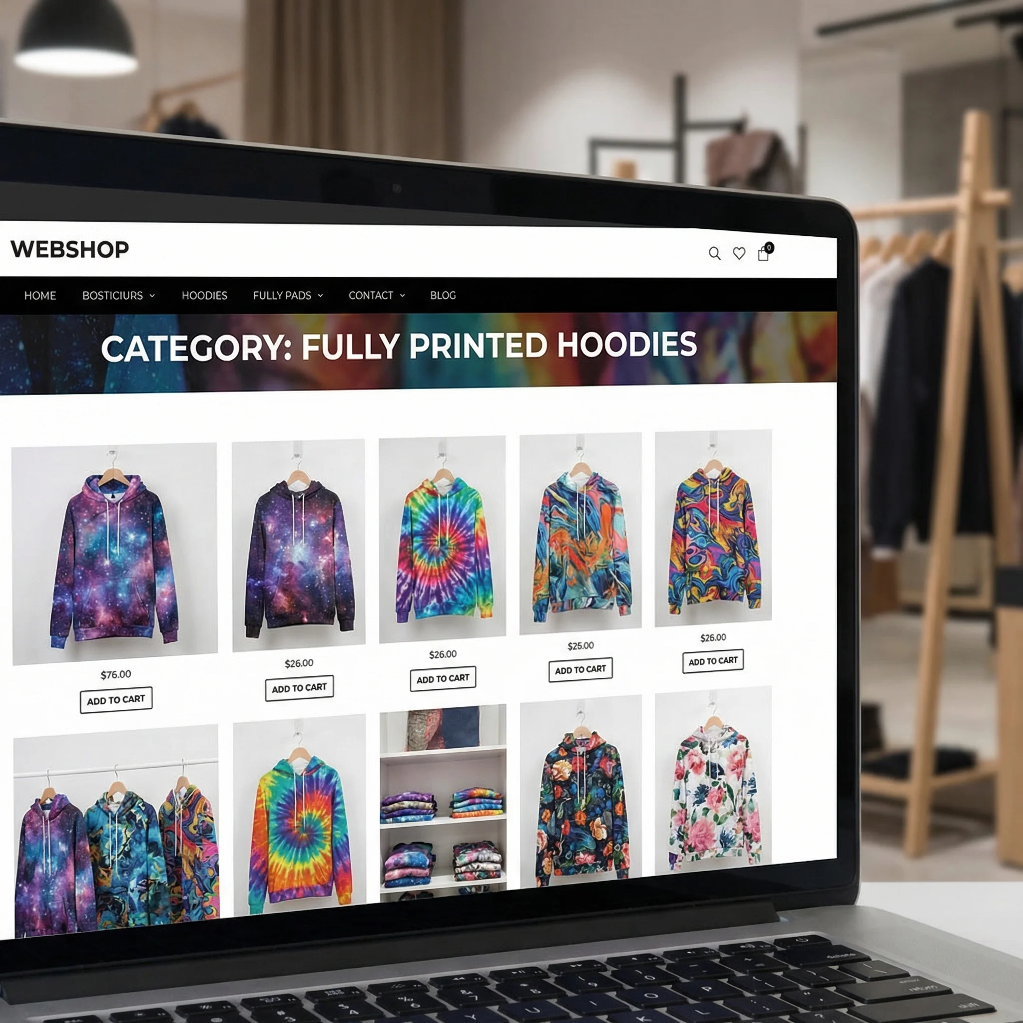 Hoodies komplett bedruckt – Beispiel 1